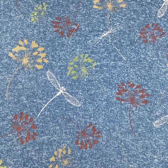 Jess & Jane Top Tunic Women X Large Blue Floral Cowl Neck Lagenlook Flowy - Picture 6 of 13